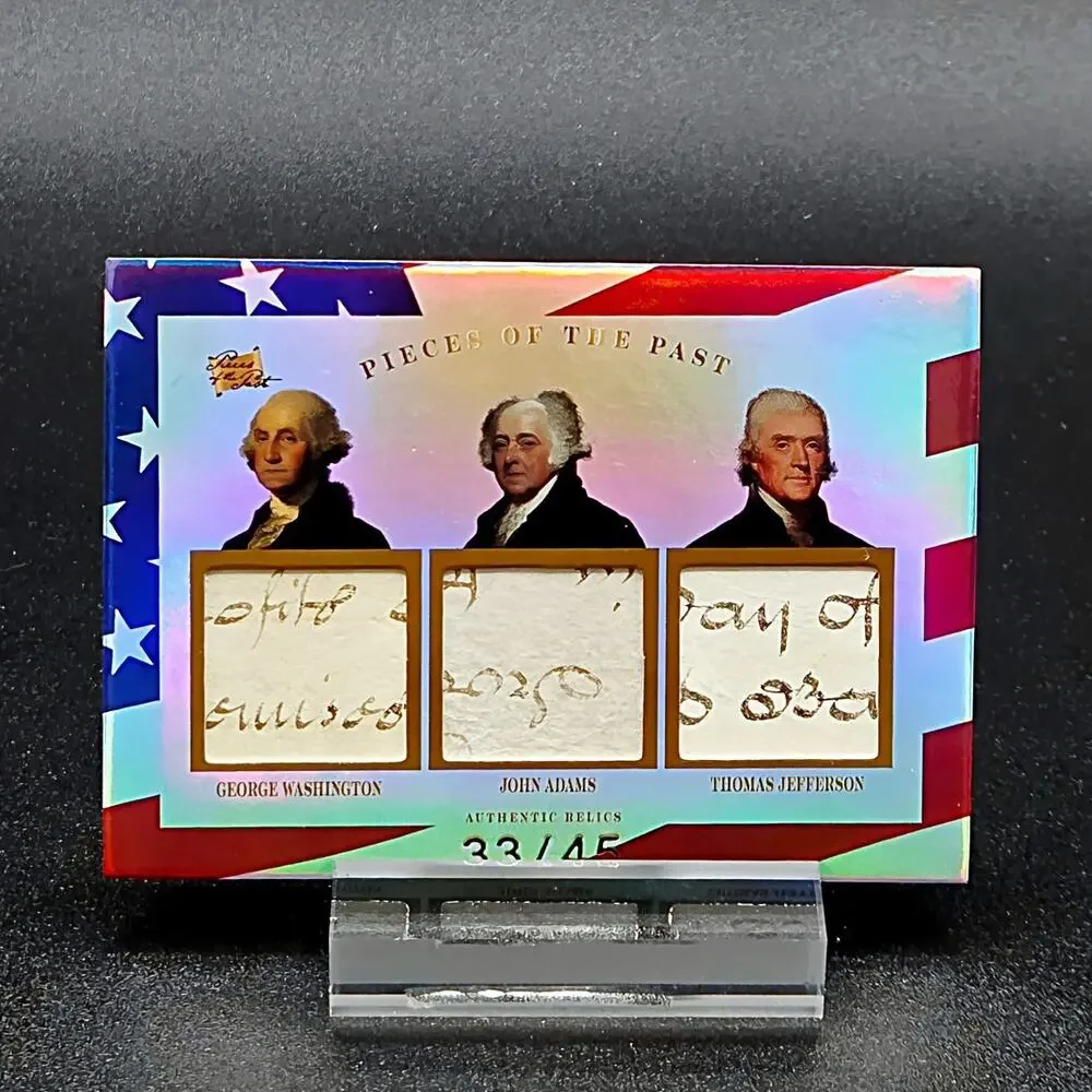 Authentic Presidents Washington, Adams and Jefferson Handwriting Relics History